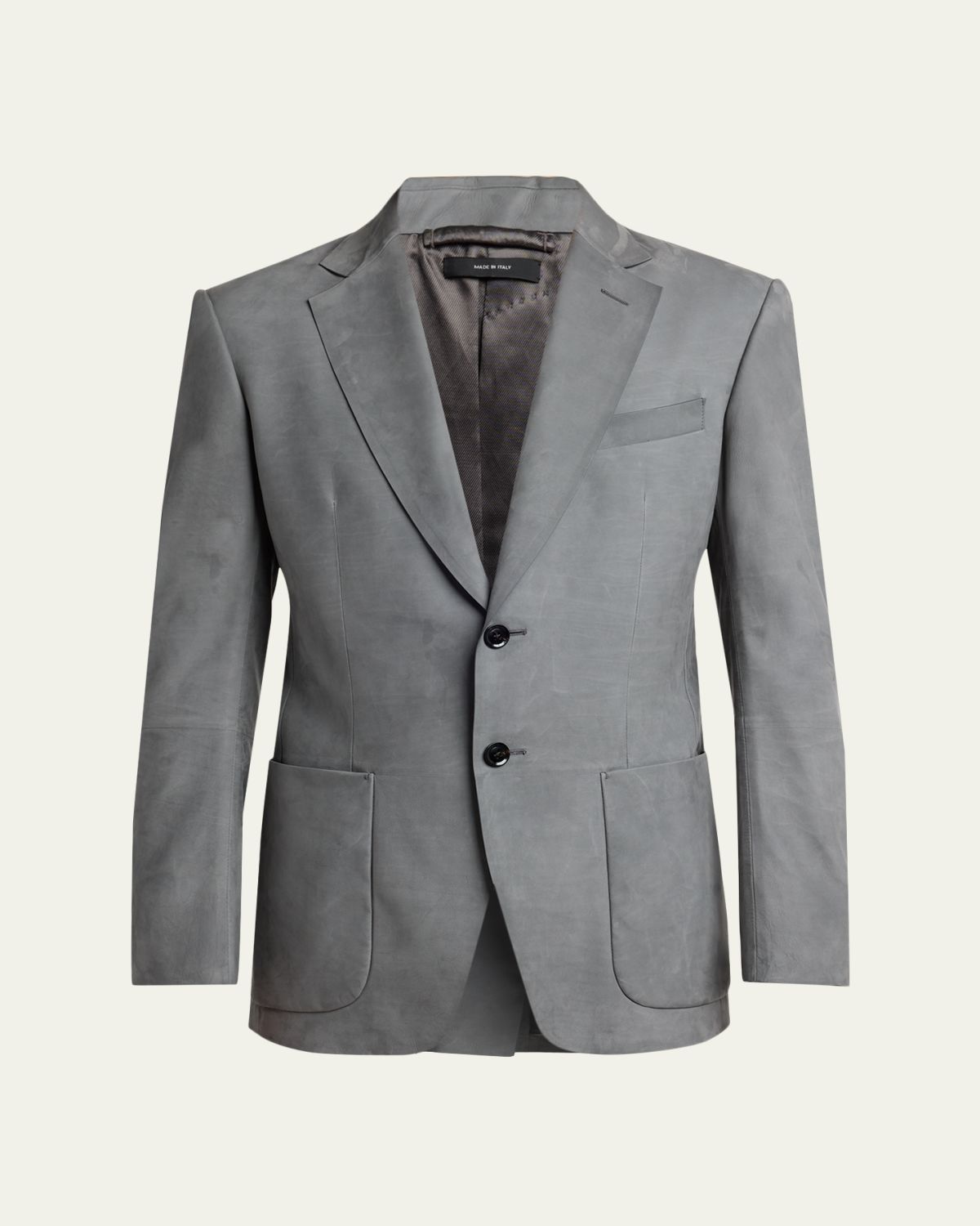 TOM FORD Men's Nubuck Leather Modern-Fit Blazer