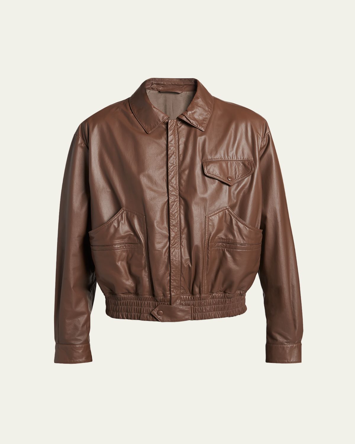Giorgio Armani Men's Leather Full-Zip Blouson
