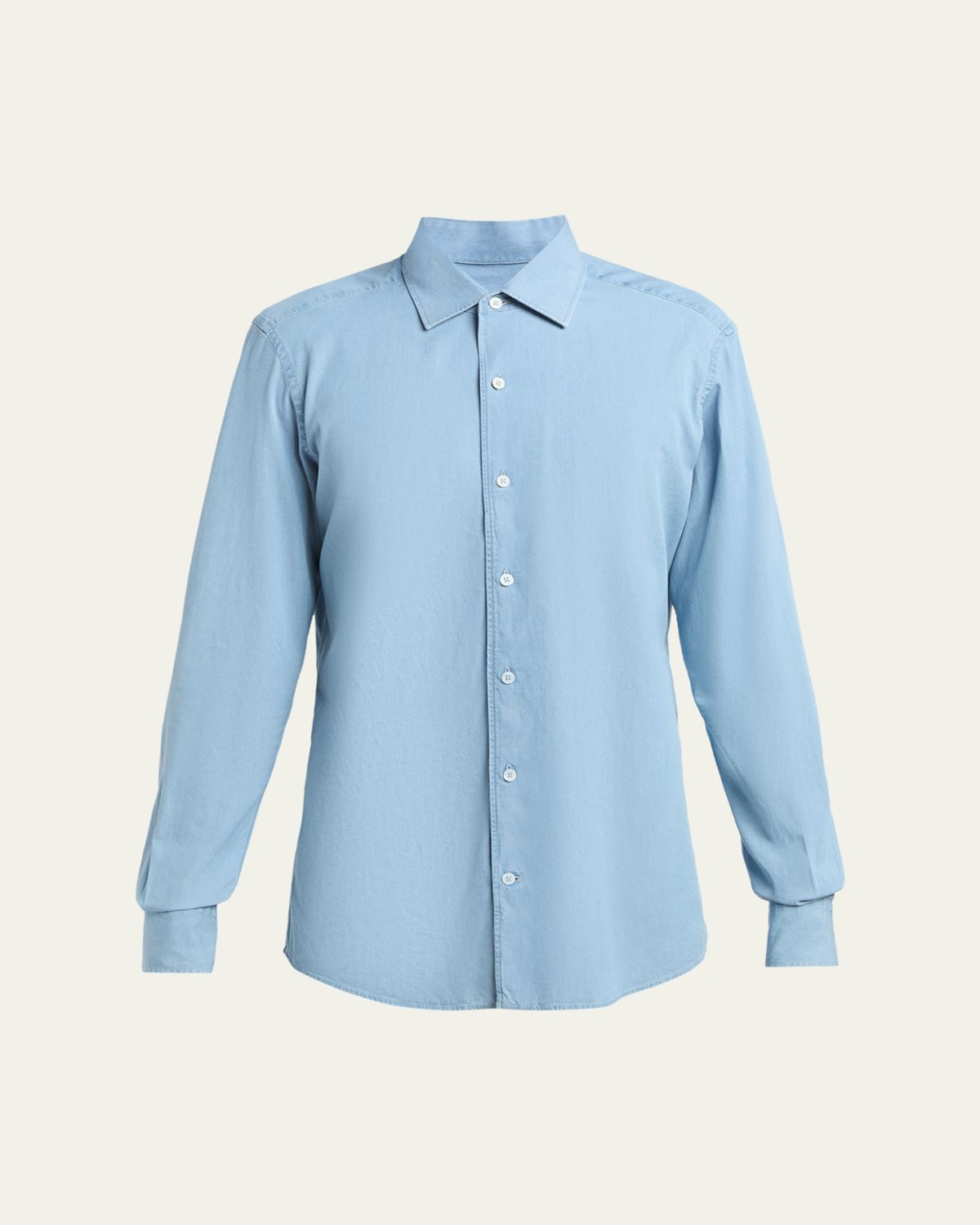 ZEGNA Men's Classic Fit Cotton Denim Button-Down Shirt