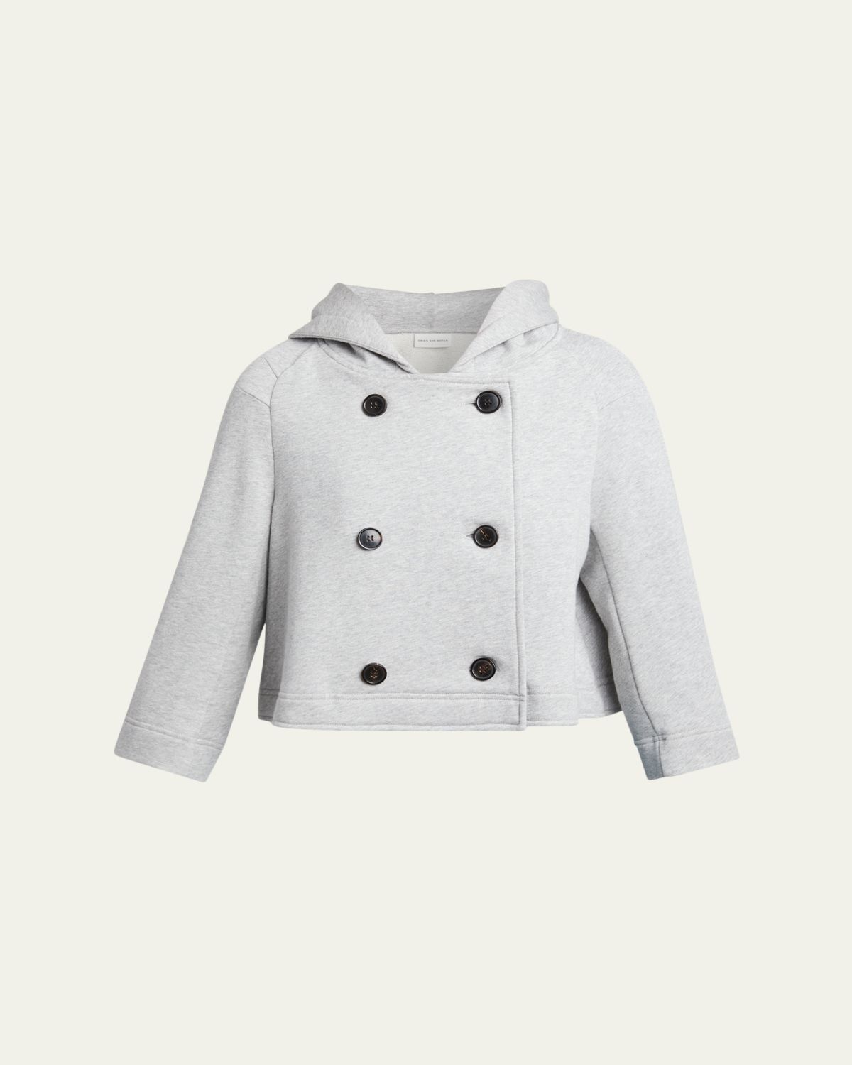 Dries Van Noten Havipa Double-Breasted Jersey Hooded Jacket