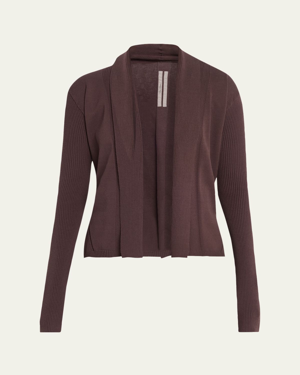 Rick Owens Naska Rib Knit Open Cardigan