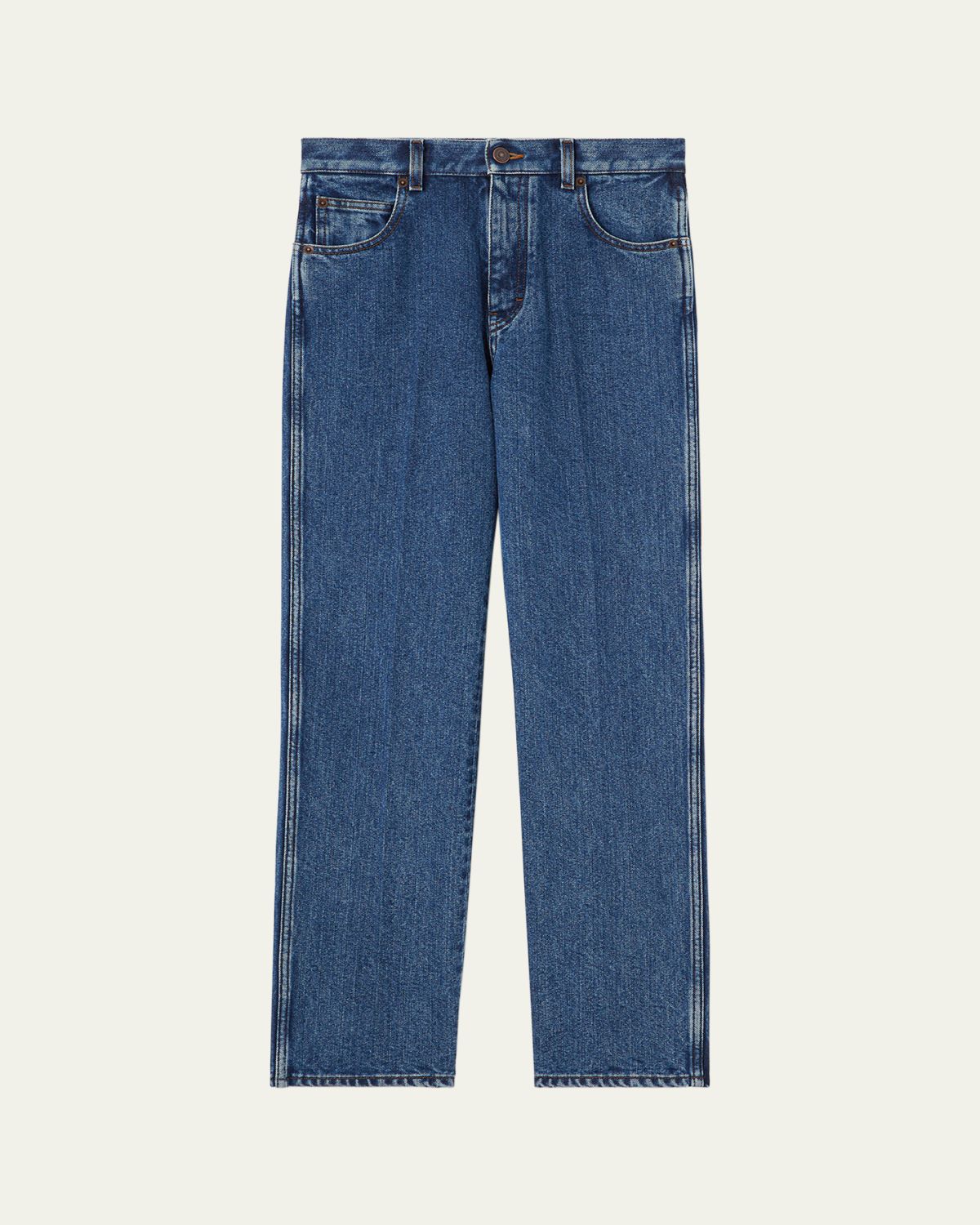Loro Piana Brooke Denim Straight-Leg Ankle Trousers