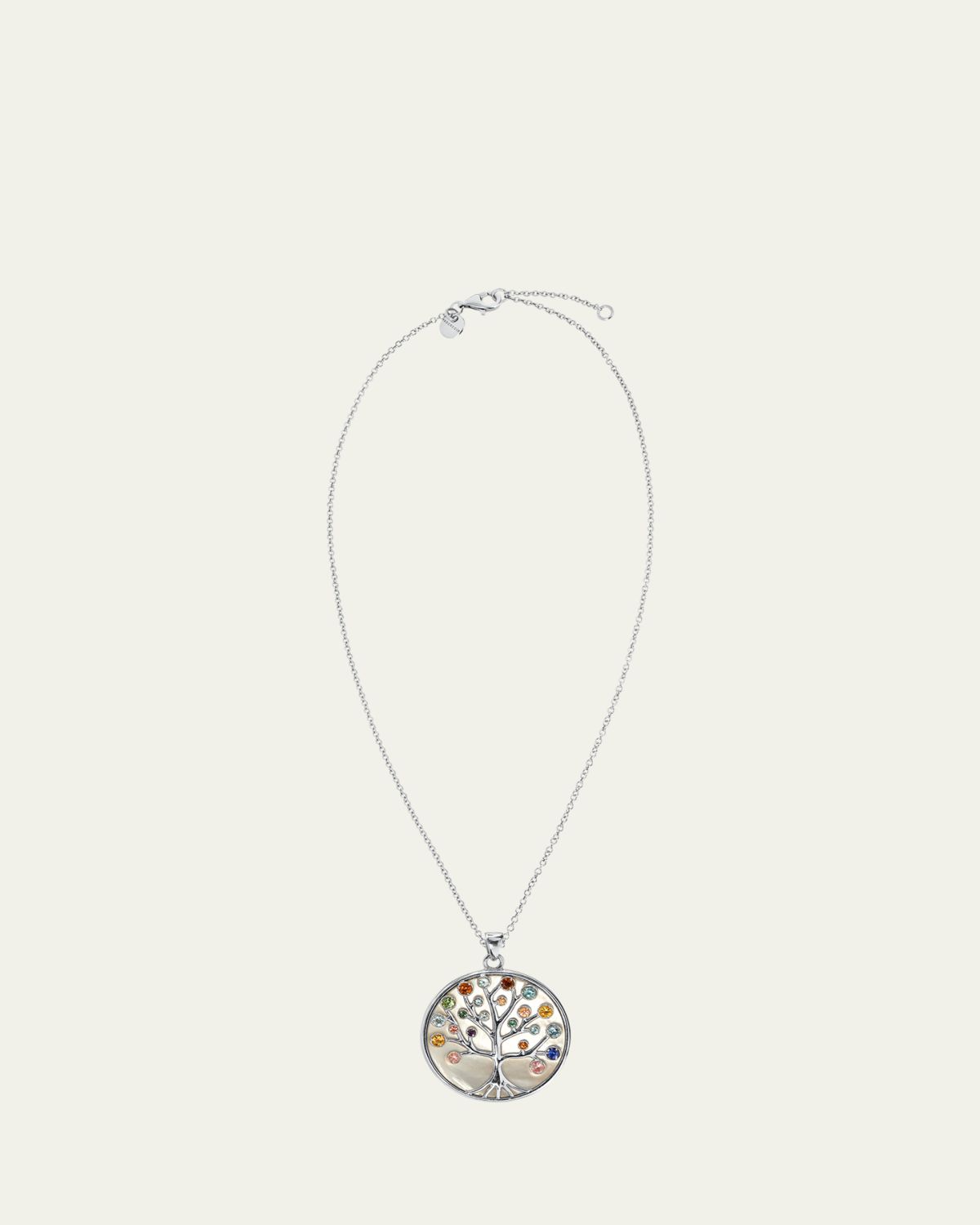 Procaccia Jewelry 18K White Gold Tree of Life Medallion Necklace | Thumbnail 5 Procaccia Jewelry 18K White Gold Tree of Life Medallion Necklace | Thumbnail 5