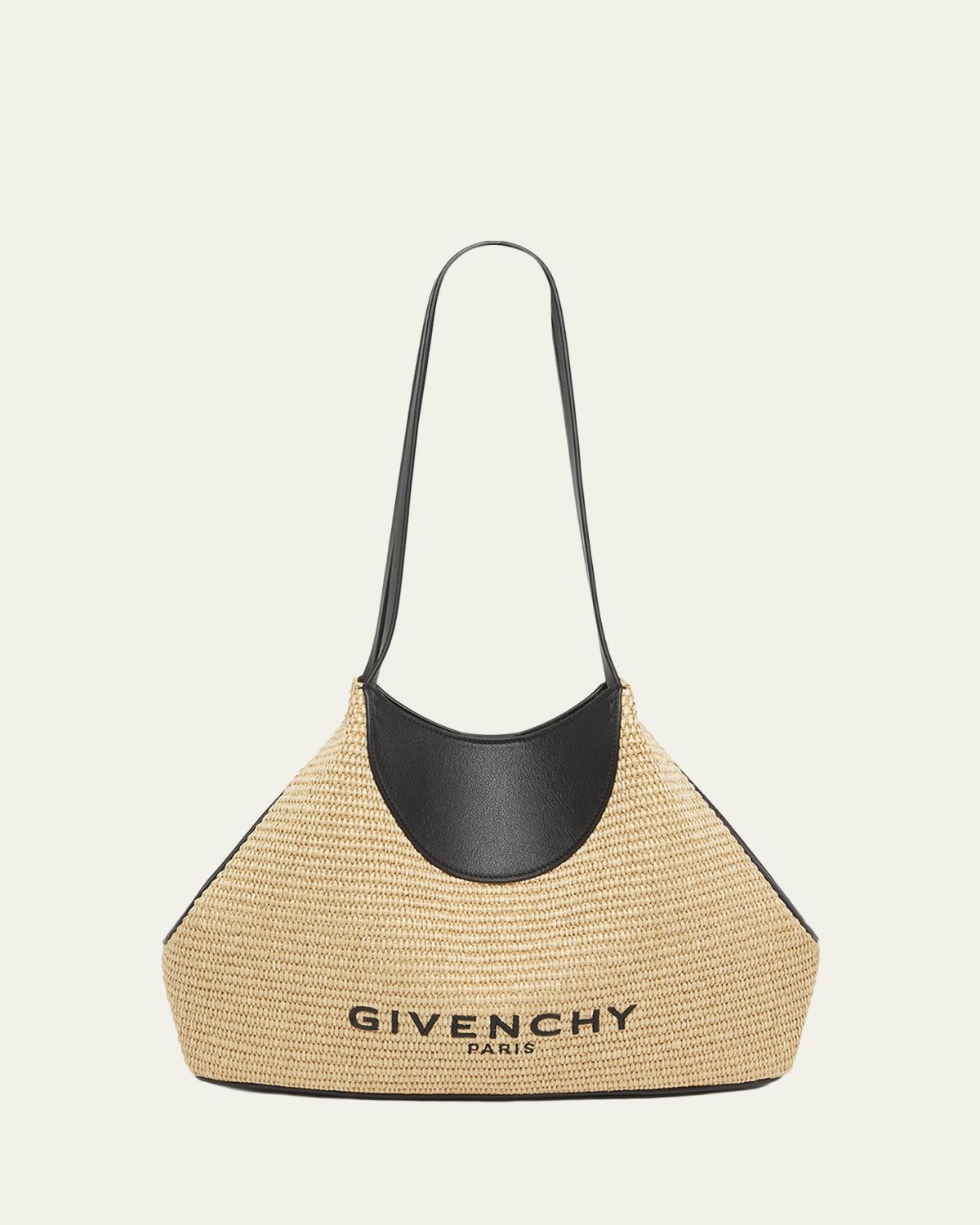 Givenchy Facet Small Shoulder Bag in Faux Raffia