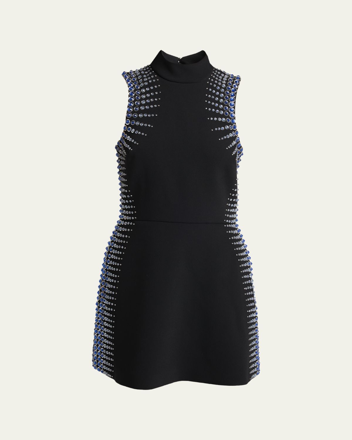 CASABLANCA Embellished Mock-Neck Sleeveless Mini Dress