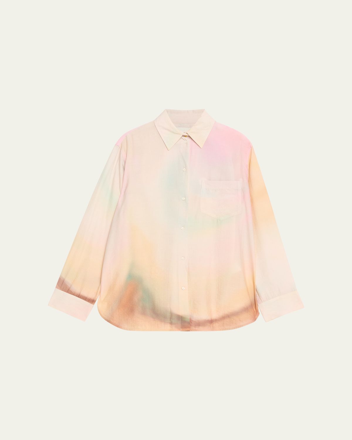 Nanushka Chaska Tie-Dye Button-Front hirt