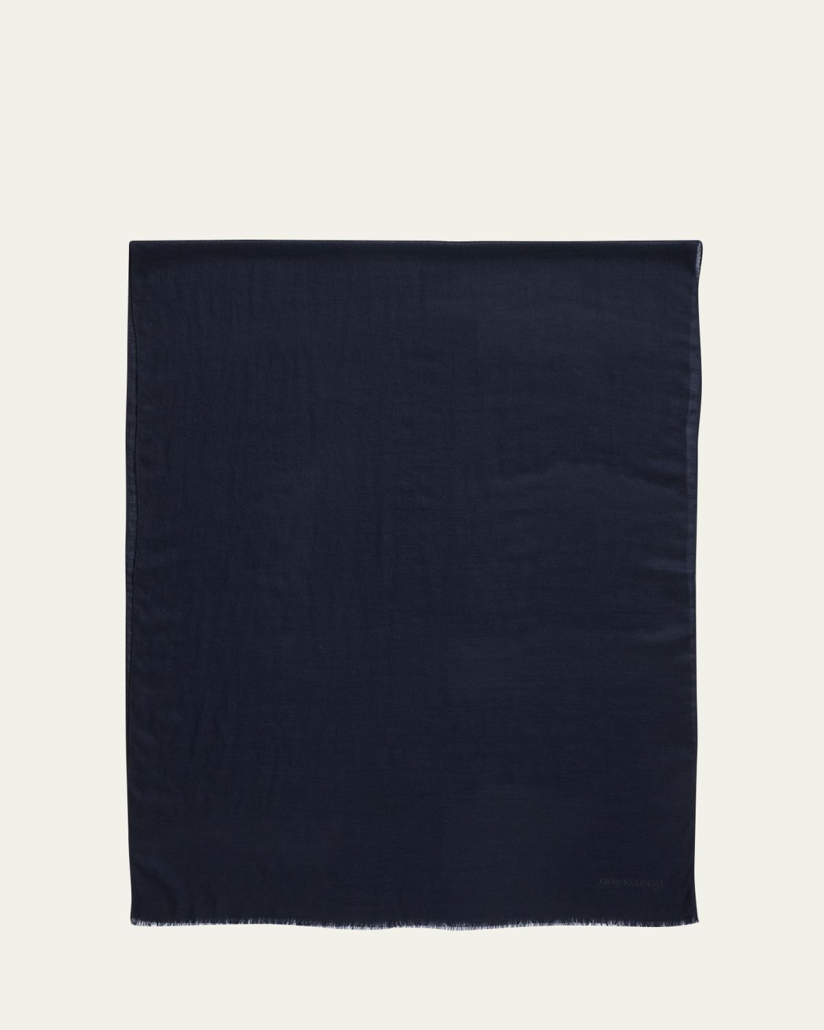 Giorgio Armani Men's Cashmere Embroidered Logo Scarf