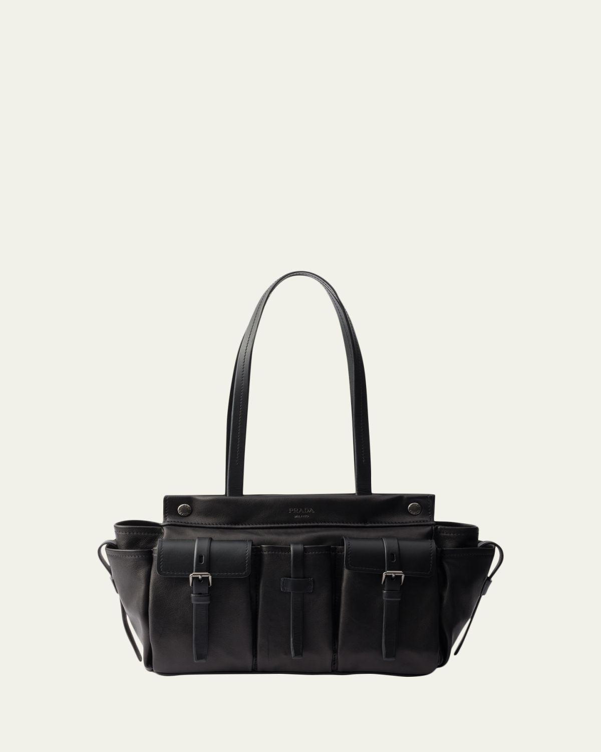 Prada Route Large Leather Tote Bag