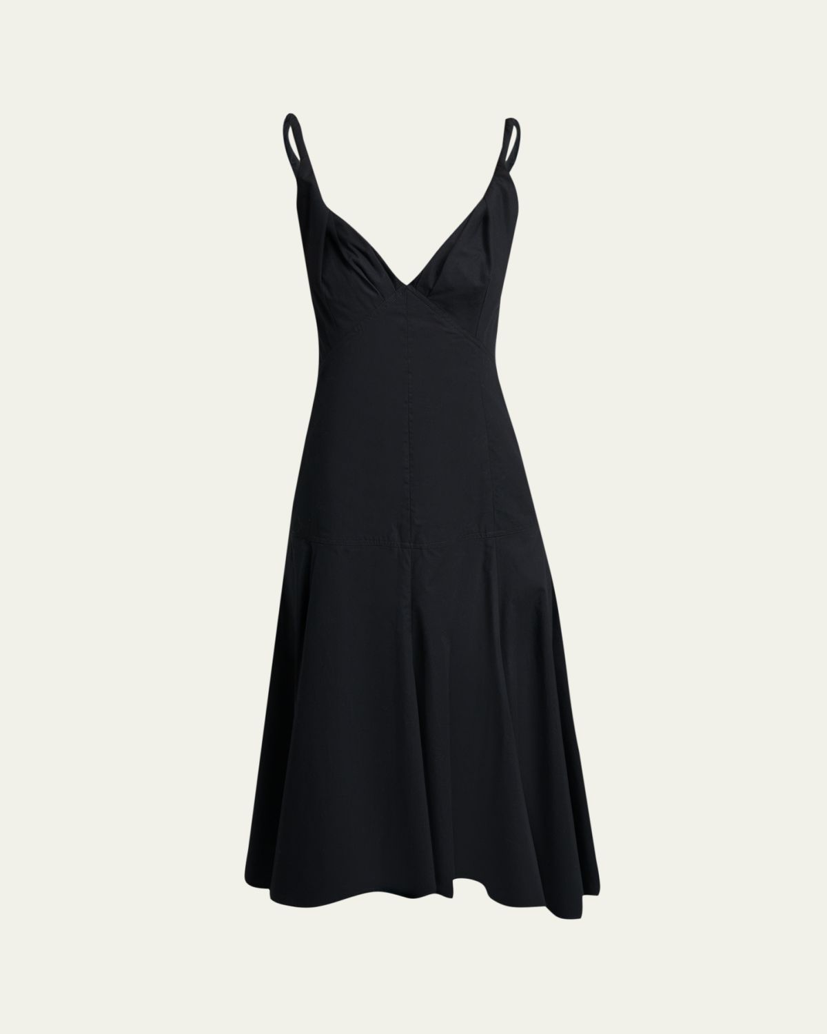 Proenza Schouler Leo Sleeveless Flared Cotton Midi Dress