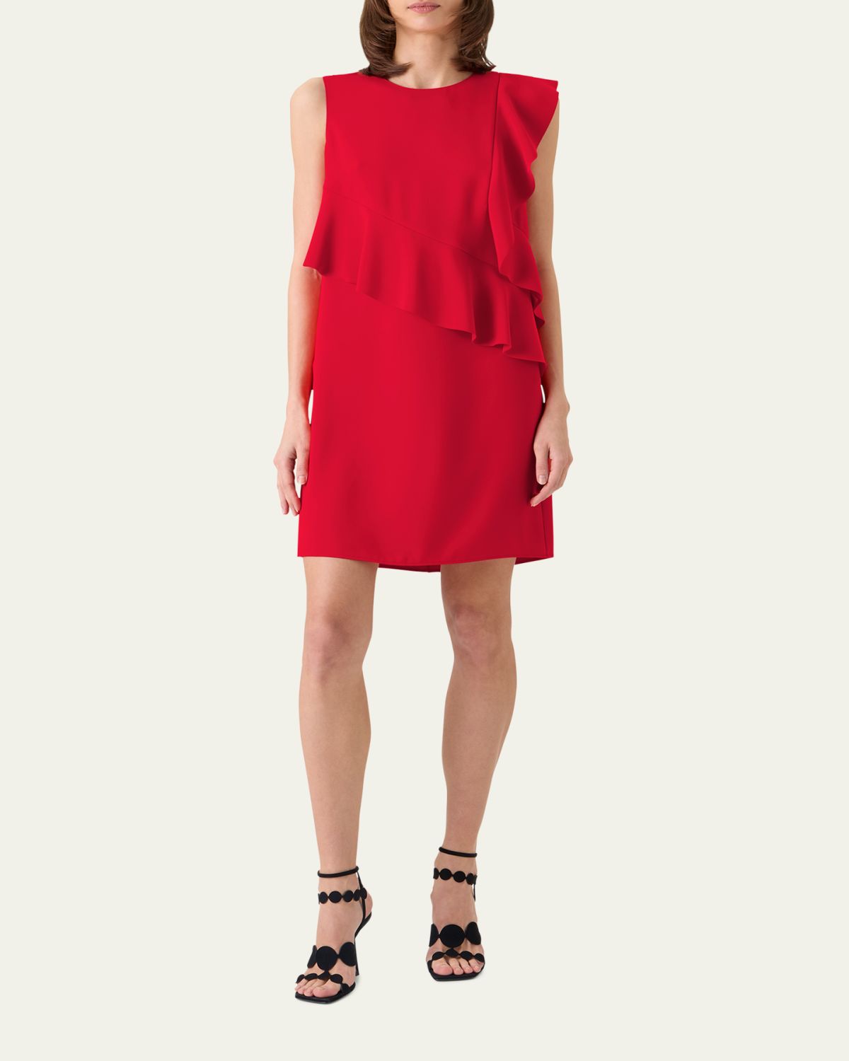 Akris punto Ruffle Sleeveless Mini Shift Dress | Thumbnail 2