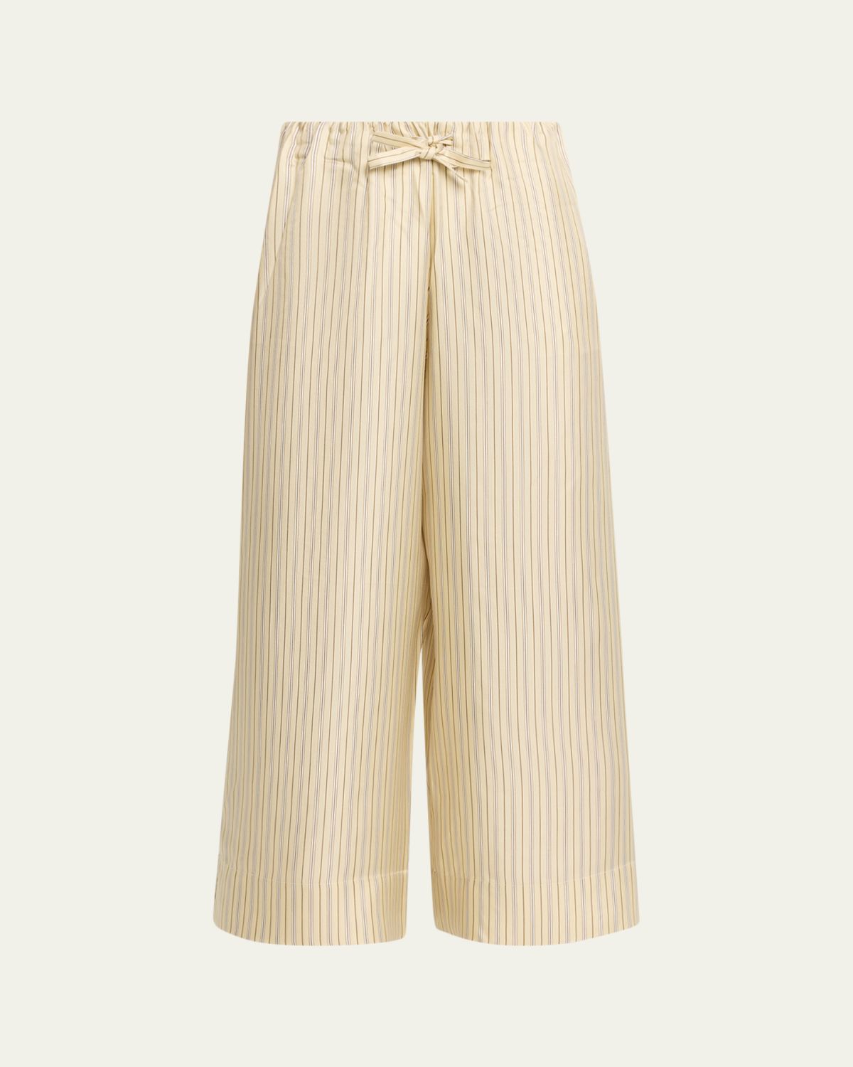 Toteme Striped Straight-Leg Ankle Dinner Trousers