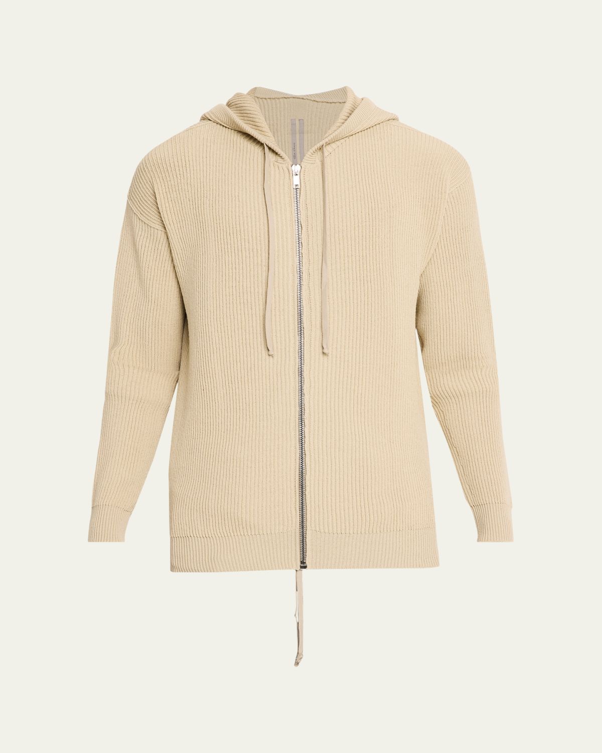 Rick Owens Men's Ribbed Wool Hoodie