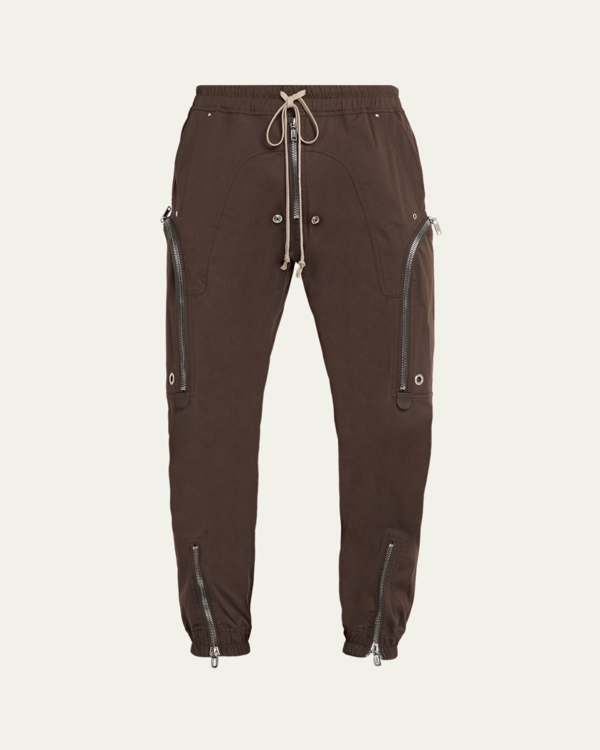 Rick Owens Men's Bauhaus Heavy Cotton Poplin Cargo Trousers