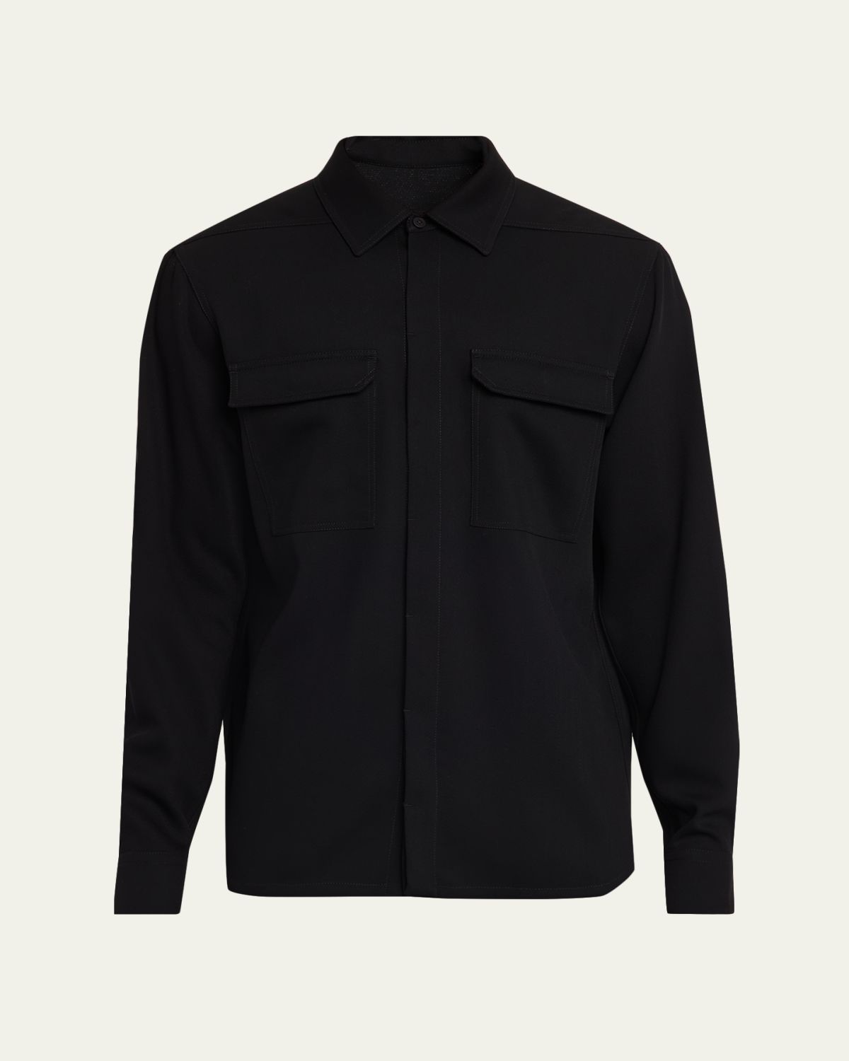 Rick Owens Men's Cotton Jersey Button-Front Shirt