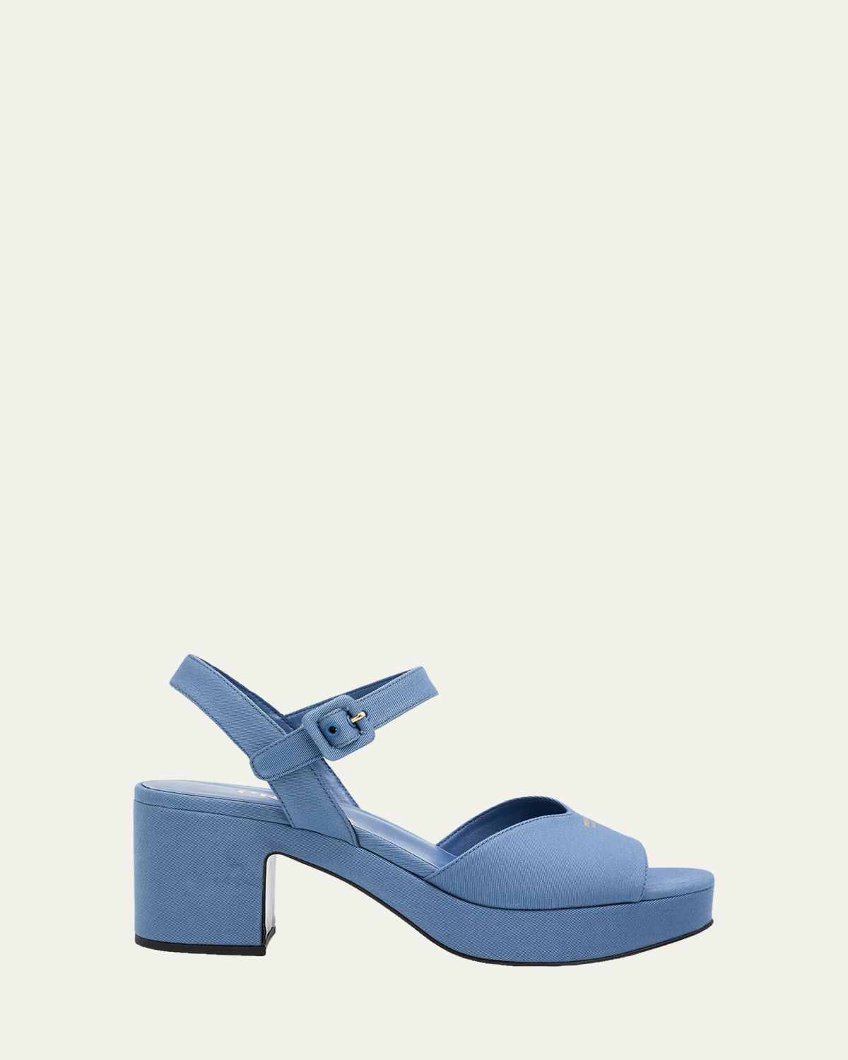 Prada 65mm Canvas Platform Sandals