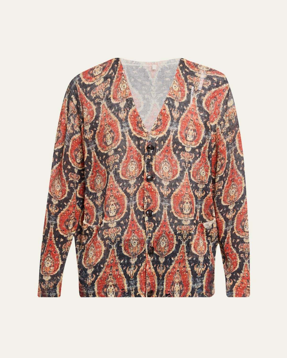 R13 Printed Boyfriend Cardigan