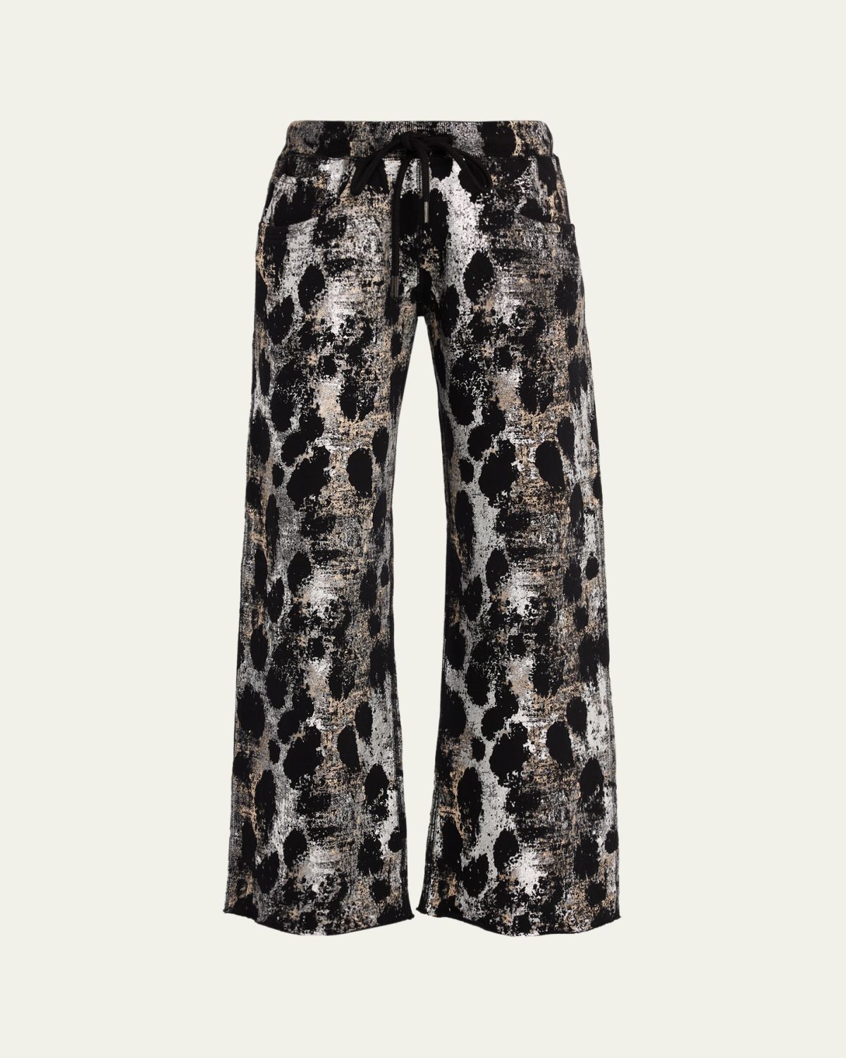 R13 Relaxed-Fit Foiled Sweatpants