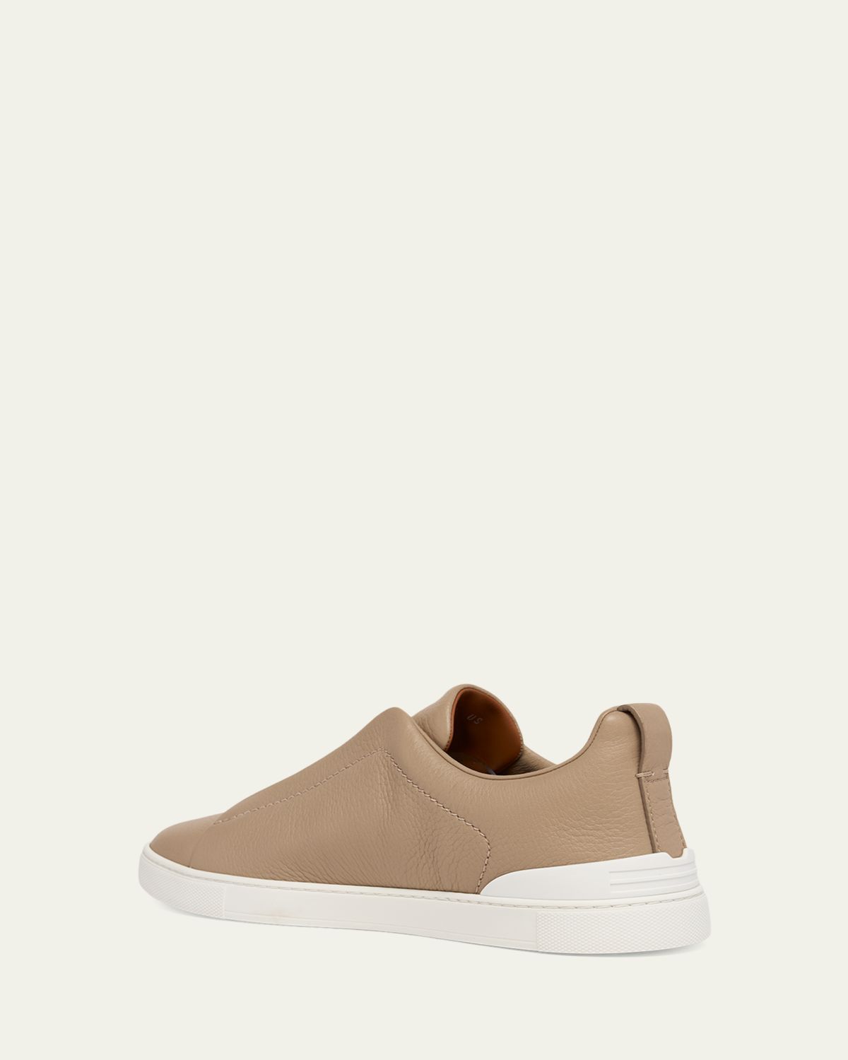 ZEGNA Men's Deerskin Triple Stitch Sneakers | Thumbnail 2