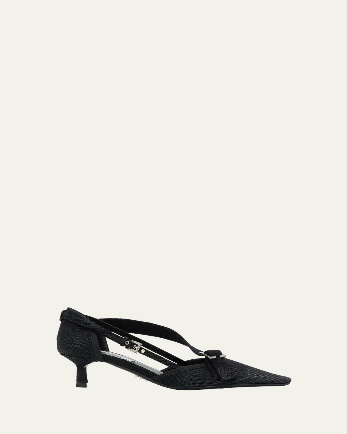 Prada 45mm Asymmetric Canvas Pumps