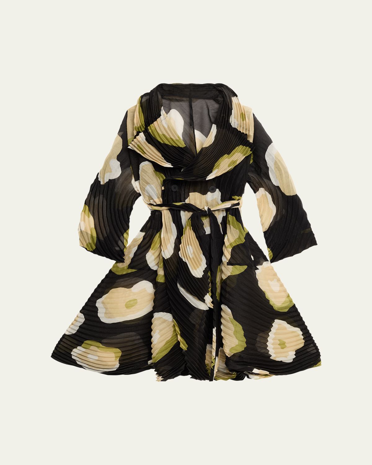 Issey Miyake Verve Pleated Coat