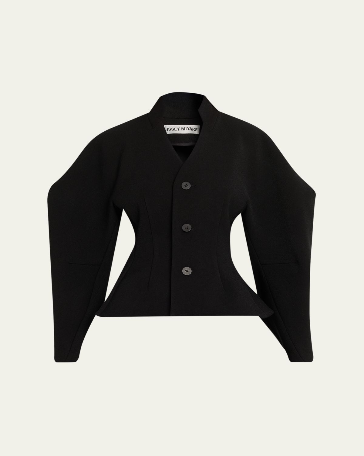 Issey Miyake Single-Breasted Sculpted Arms Jacket