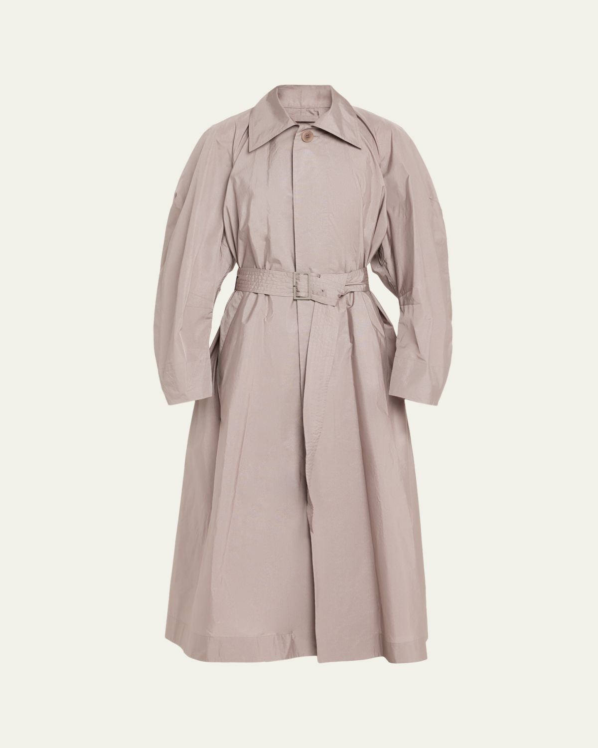 Issey Miyake Shiny Twill Oversized Trench Coat