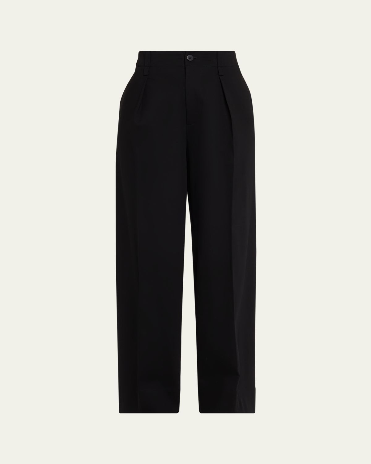 Issey Miyake Japanese Cotton Jersey Straight-Leg Pants