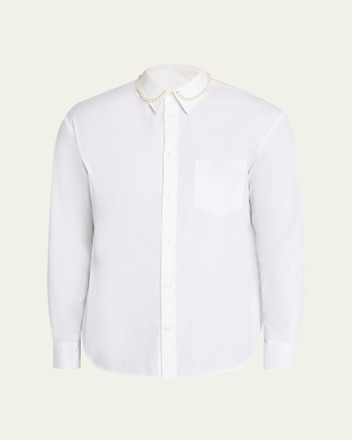 Simone Rocha en 's Pearly-Collar Cotton Button-Down Shirt