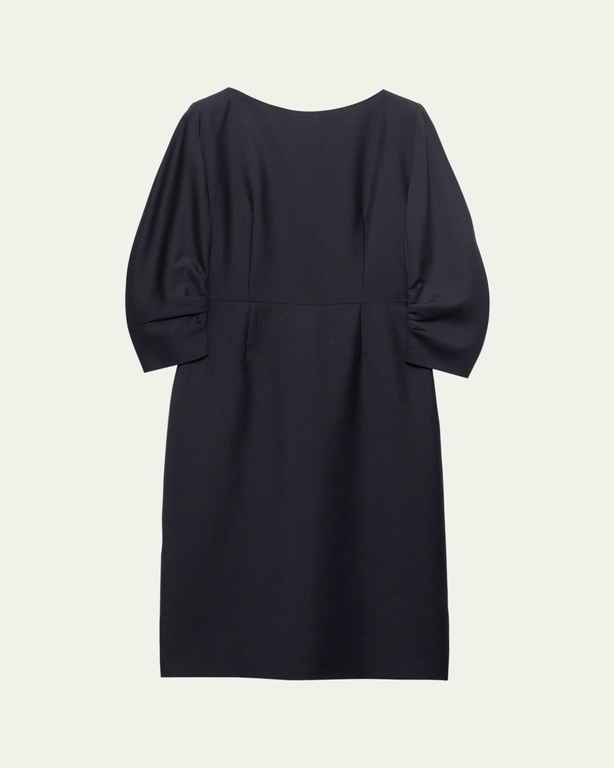 Prada Darted Mohair Wool Boat-Neck Midi Dress
