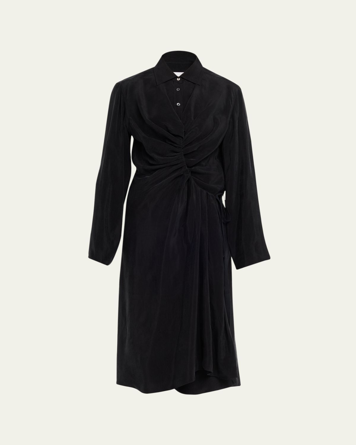 MM6 Maison Margiela Draped Long-Sleeve Shirtdress