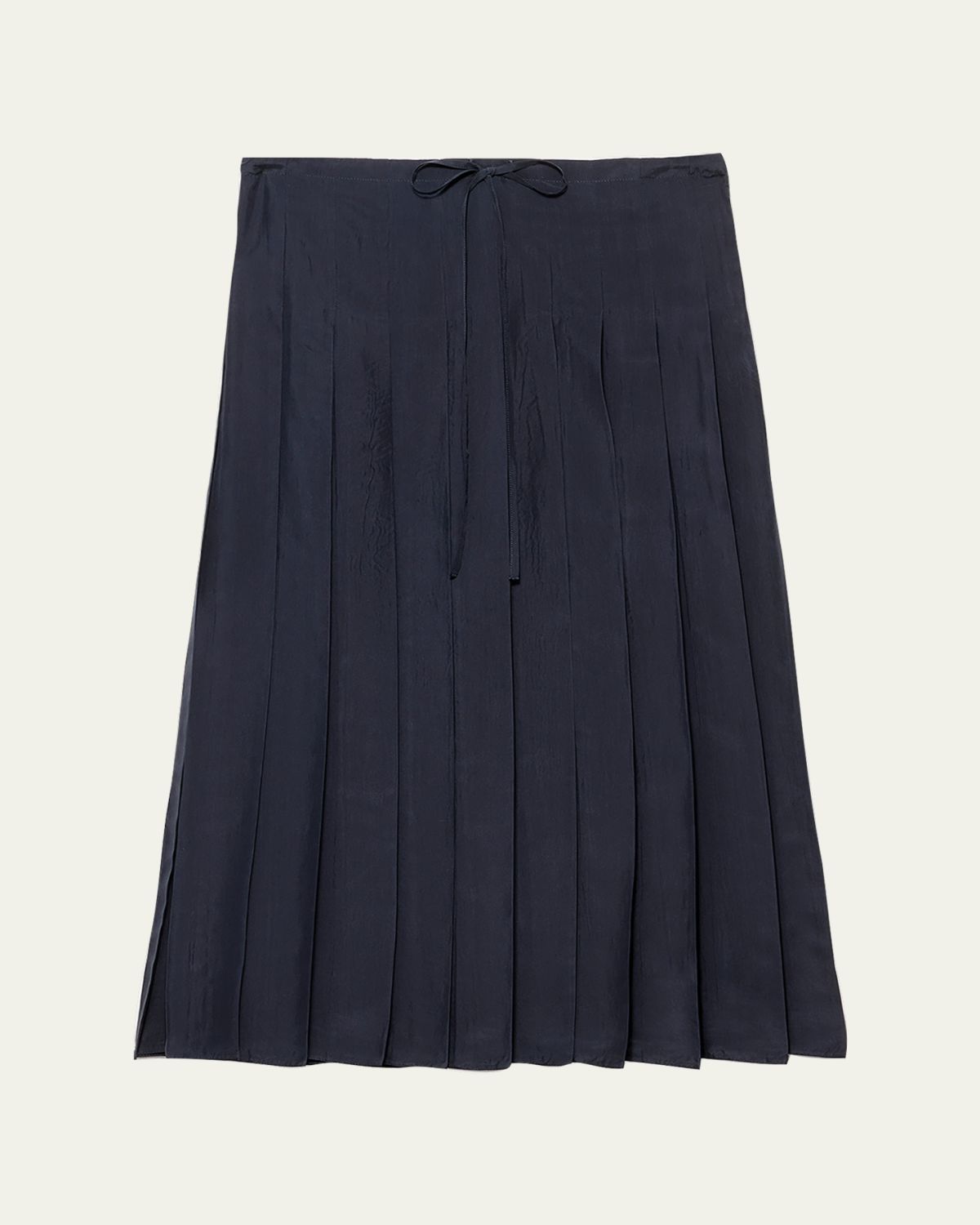 Prada Silk Pleated Midi Skirt