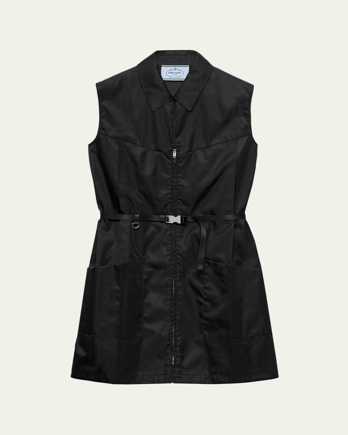 Prada Re-Nylon Belted Mini Shirtdress | Thumbnail 6 Prada Re-Nylon Belted Mini Shirtdress | Thumbnail 6