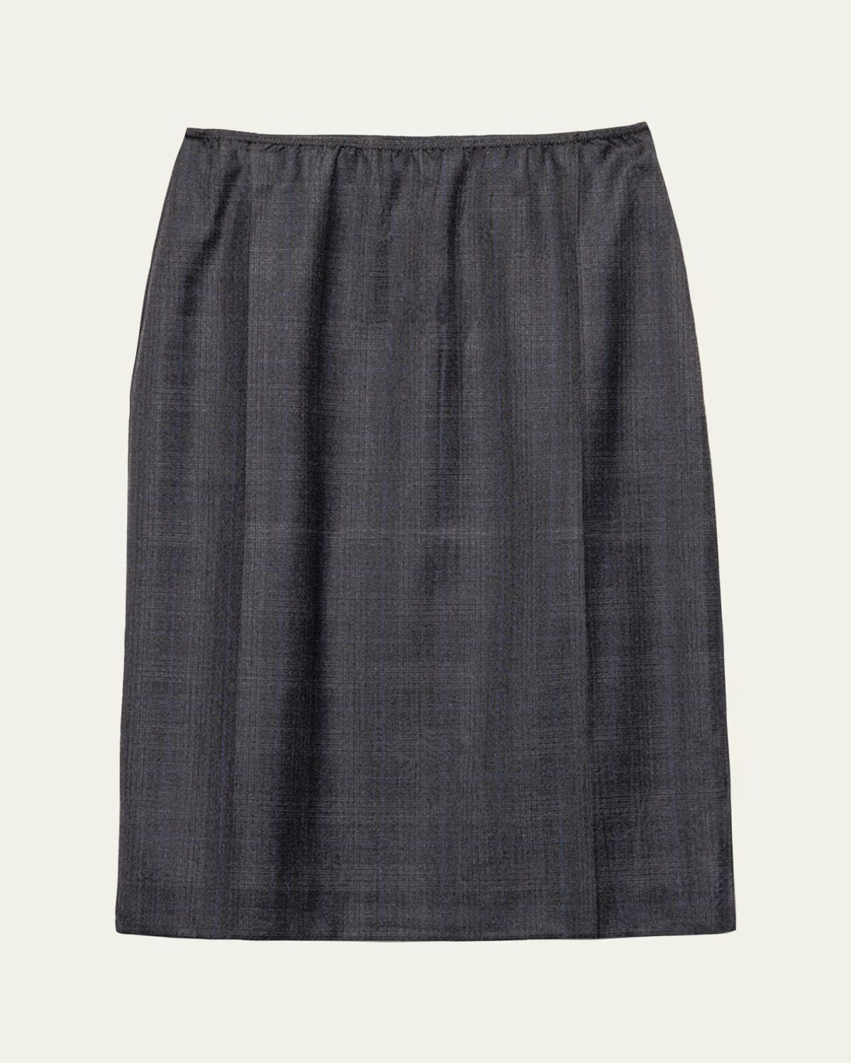 Prada Wool Check Midi Skirt | Thumbnail 4