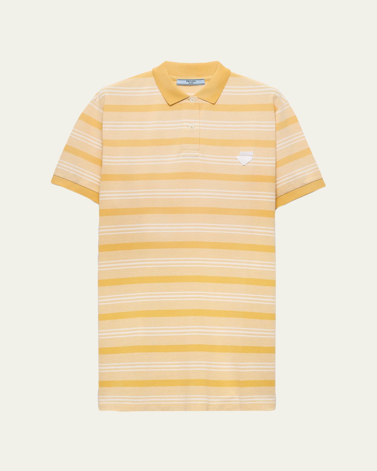 Prada Striped Cotton Jersey Mini Polo Dress | Thumbnail 6