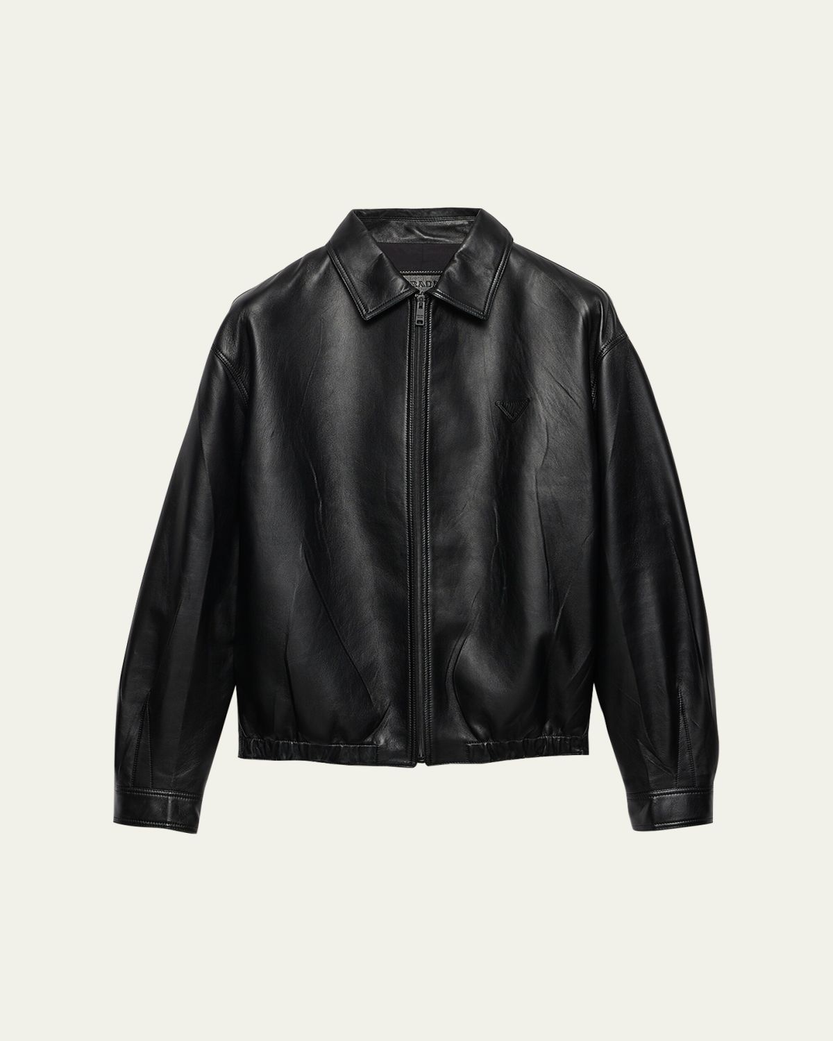 Prada Nappa Leather Zip Jacket | Thumbnail 4