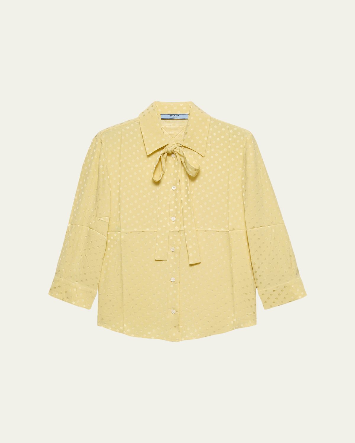 Prada Polka-Dot Silk Satin Shirt | Thumbnail 6 Prada Polka-Dot Silk Satin Shirt | Thumbnail 6