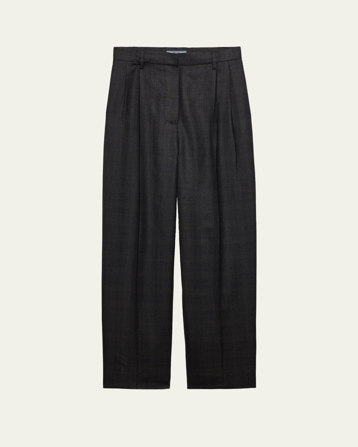 Prada Pleated Wool Drawstring Trousers