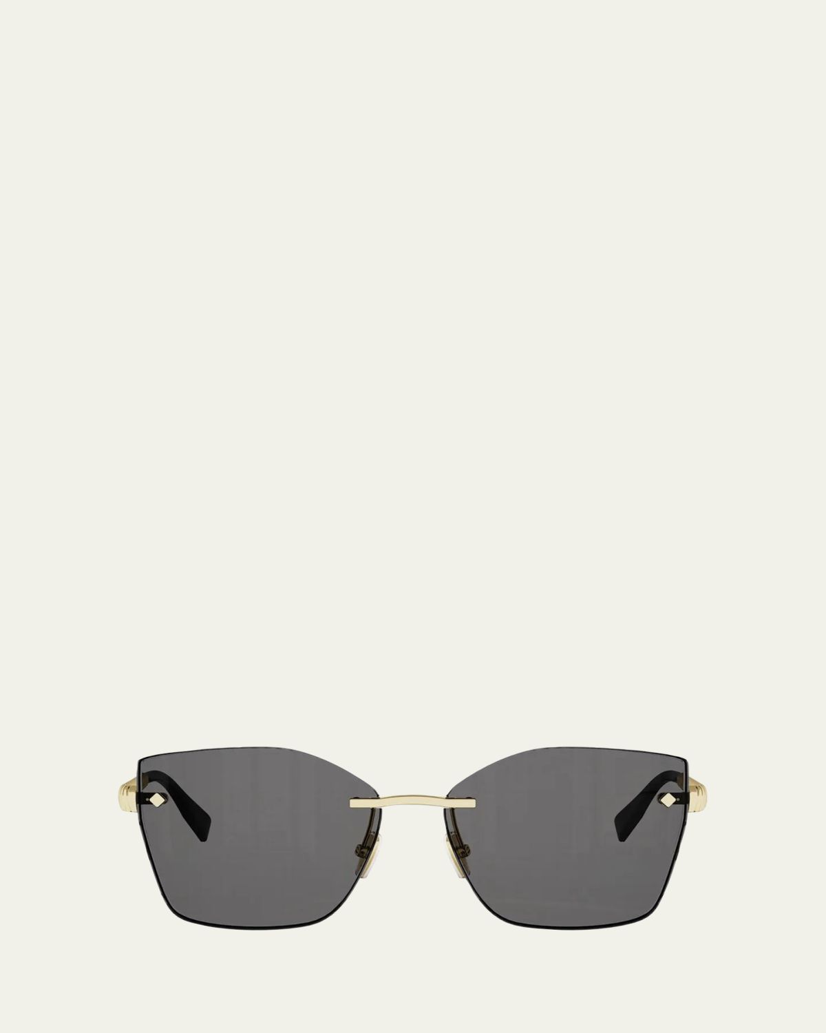 BVLGARI Tubogas Rimless Metal Square Sunglasses | Thumbnail 4 BVLGARI Tubogas Rimless Metal Square Sunglasses | Thumbnail 4