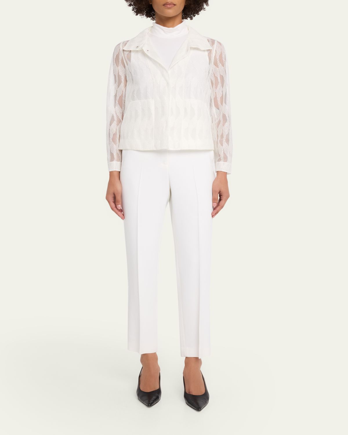 Akris Castro High Plains Embroidered Tulle Jacket | Thumbnail 2 Akris Castro High Plains Embroidered Tulle Jacket | Thumbnail 2
