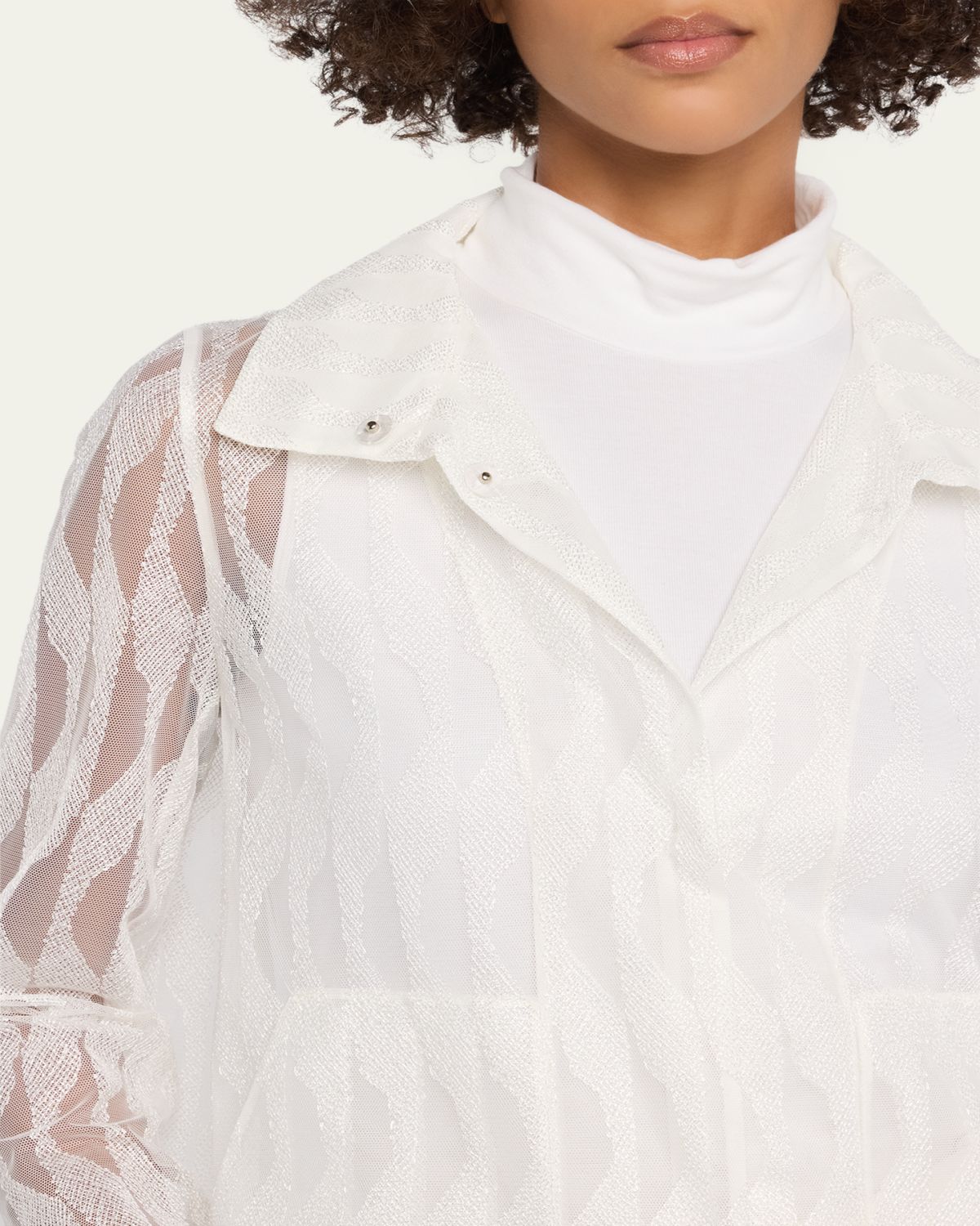 Akris Castro High Plains Embroidered Tulle Jacket | Thumbnail 5 Akris Castro High Plains Embroidered Tulle Jacket | Thumbnail 5