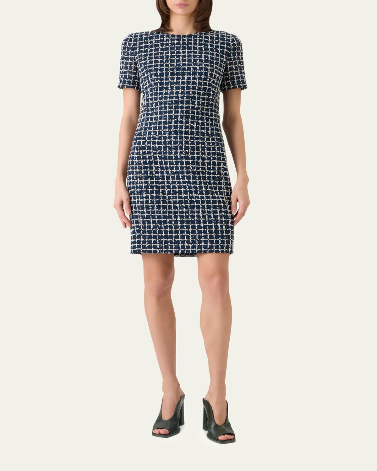 Akris 3D Check Embroidered Sheath Dress | Thumbnail 2 Akris 3D Check Embroidered Sheath Dress | Thumbnail 2