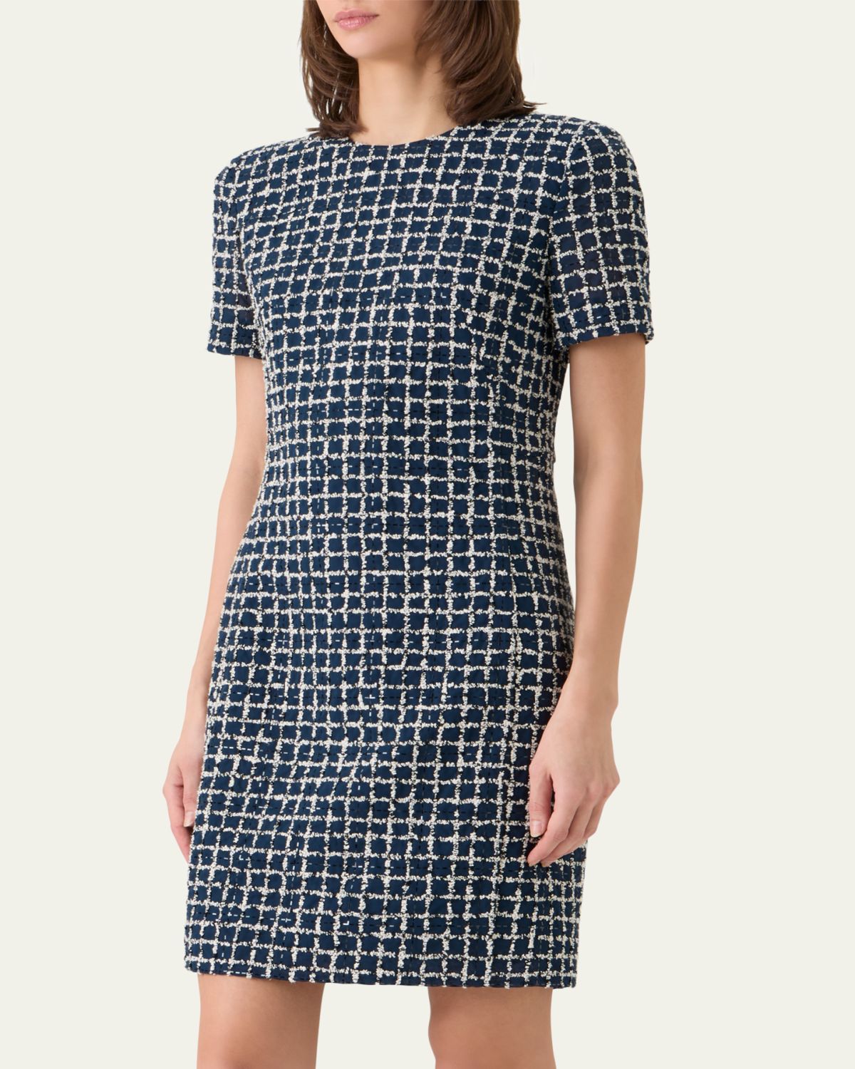Akris 3D Check Embroidered Sheath Dress | Thumbnail 4 Akris 3D Check Embroidered Sheath Dress | Thumbnail 4