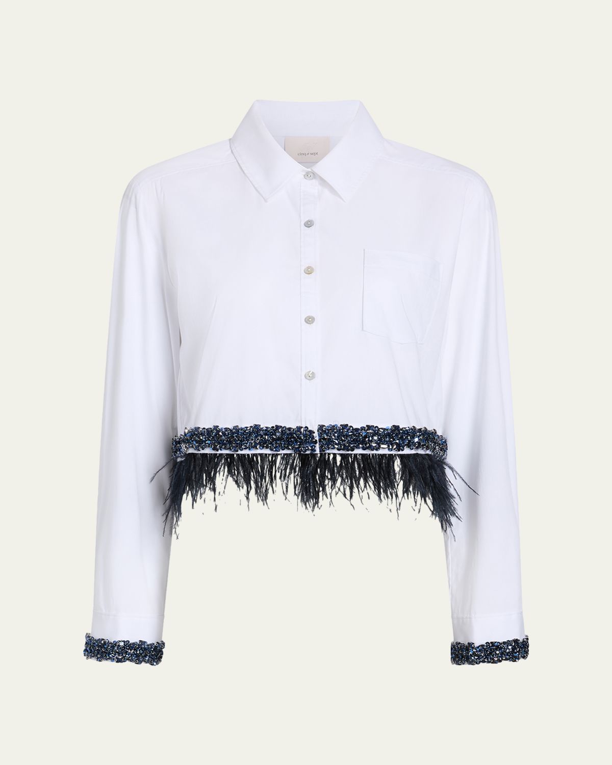 Cinq a Sept Sylvan Embellished Button-Front Shirt | Thumbnail 4 Cinq a Sept Sylvan Embellished Button-Front Shirt | Thumbnail 4