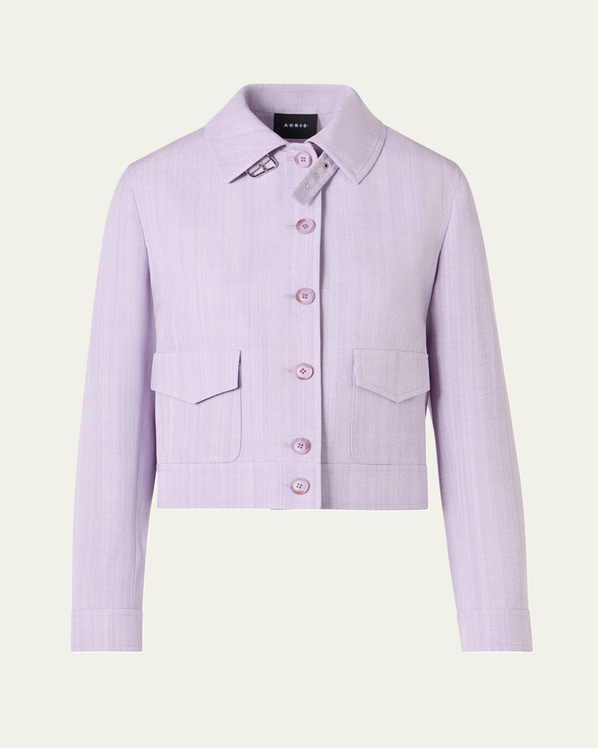Akris Melange Twill Peer Short Jacket