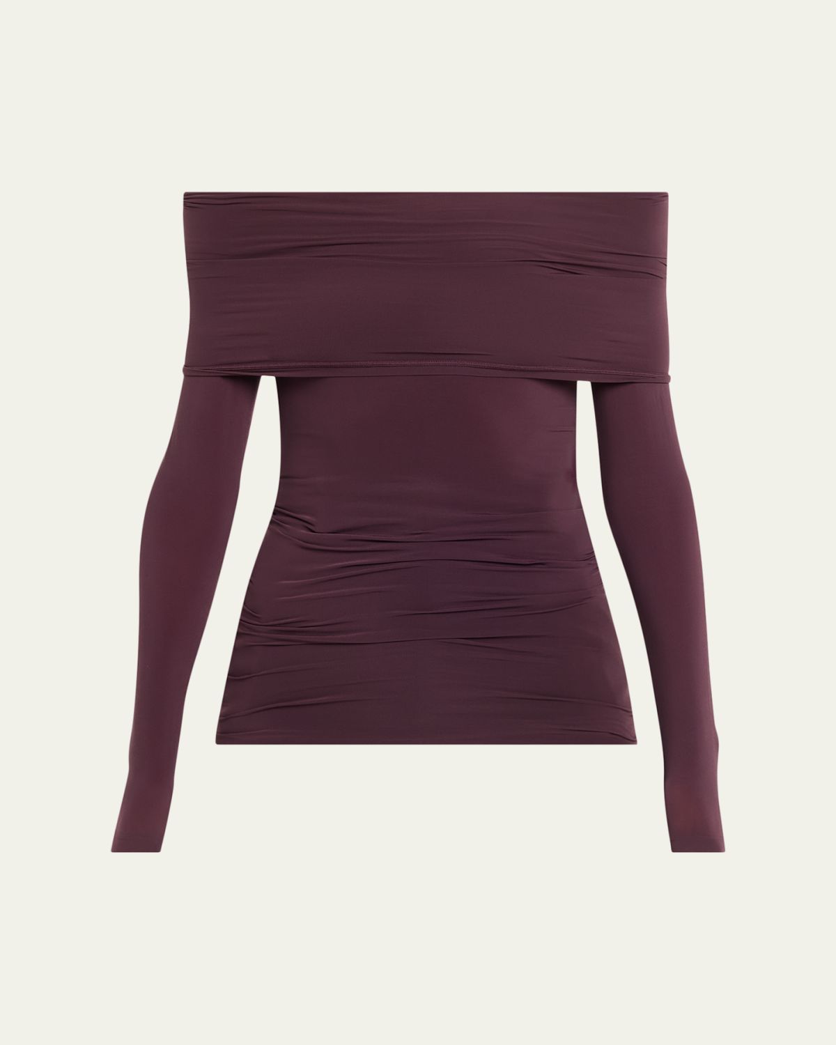 Wolford Sheer Drape Off-Shoulder Top