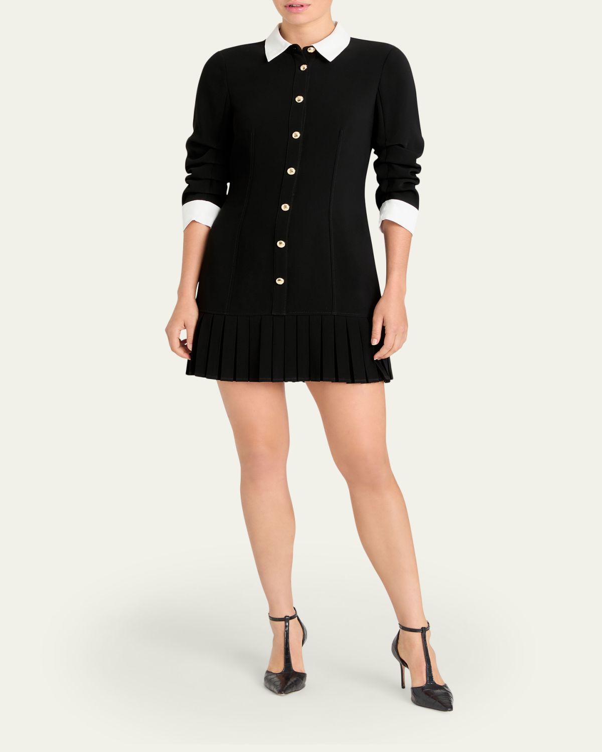 Cinq a Sept Luca Drapey Crepe Mini Shirtdress | Thumbnail 2 Cinq a Sept Luca Drapey Crepe Mini Shirtdress | Thumbnail 2