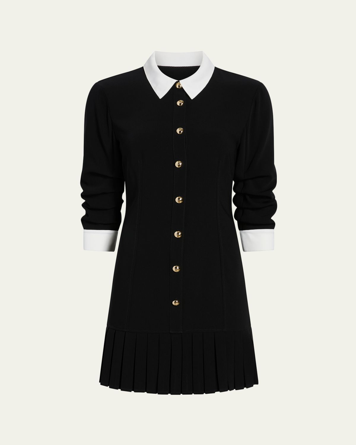 Cinq a Sept Luca Drapey Crepe Mini Shirtdress
