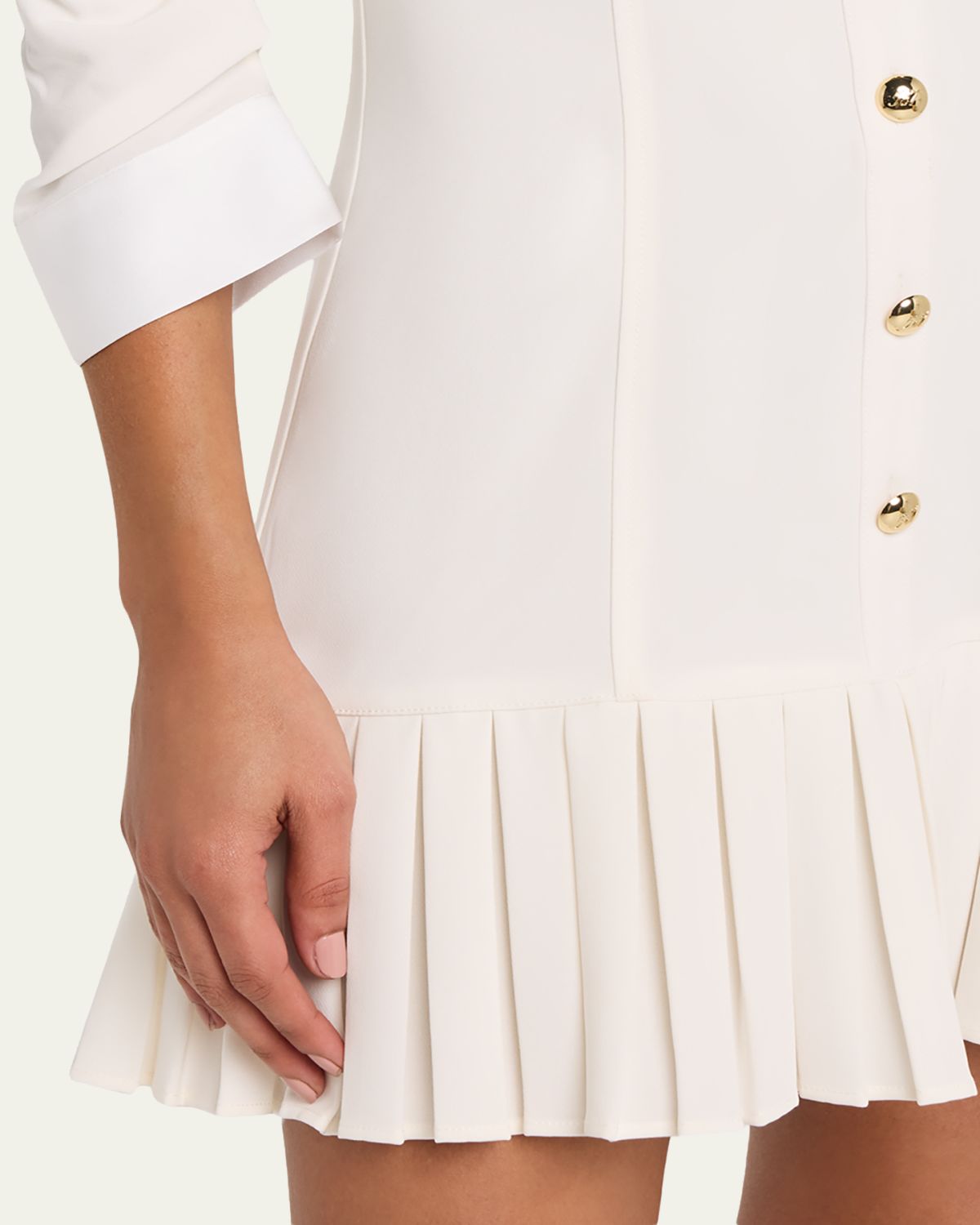 Cinq a Sept Luca Drapey Crepe Mini Shirtdress | Thumbnail 7 Cinq a Sept Luca Drapey Crepe Mini Shirtdress | Thumbnail 7