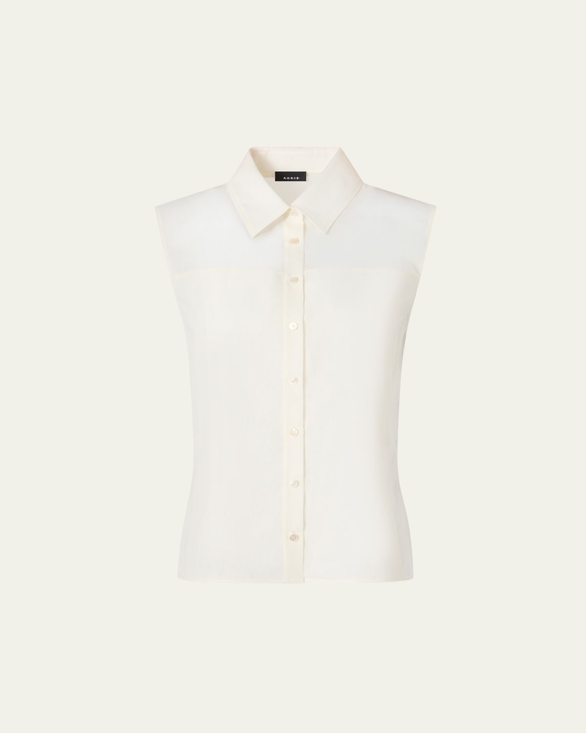 Akris Cotton Voile Button-Down Fitted Shirt