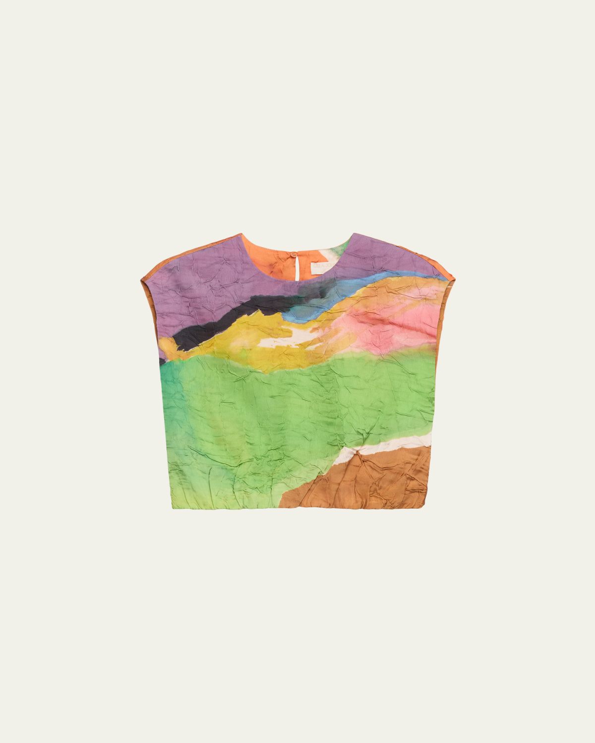 Ulla Johnson x Helen Frankenthaler Gisella Satin Crop Top